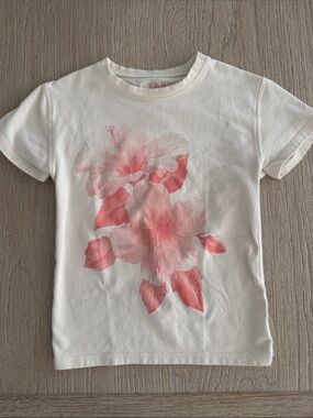 Altar'd State Cream Tee with Pink Floral Graphic